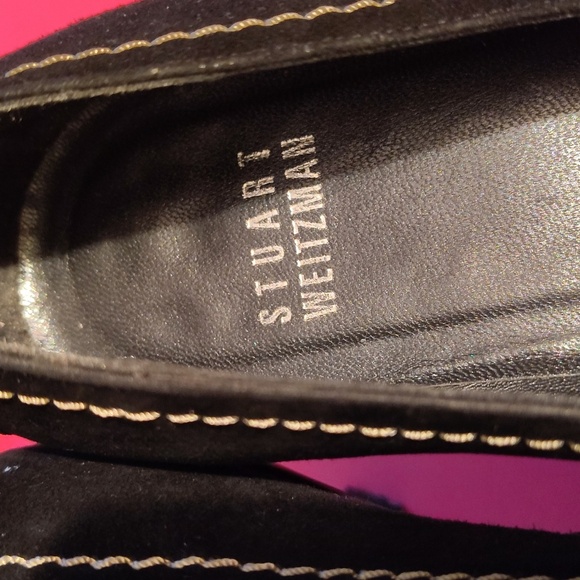 Vtg Y2K Stuart Weitzman Suede Mary Jane Kitten Heels sz 7 - Picture 3 of 5